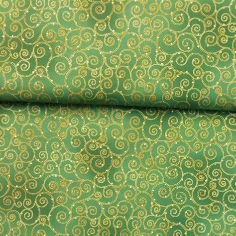 cotton shades of green fabric with metallic accents|Asian .